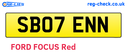 SB07ENN are the vehicle registration plates.