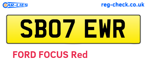 SB07EWR are the vehicle registration plates.