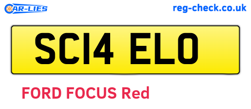 SC14ELO are the vehicle registration plates.