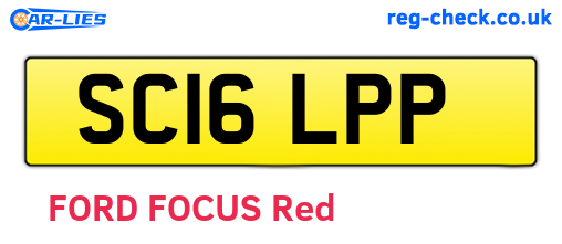 SC16LPP are the vehicle registration plates.