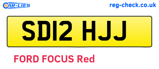 SD12HJJ are the vehicle registration plates.