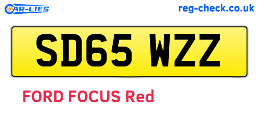 SD65WZZ are the vehicle registration plates.