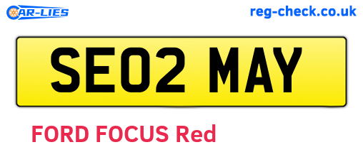 SE02MAY are the vehicle registration plates.