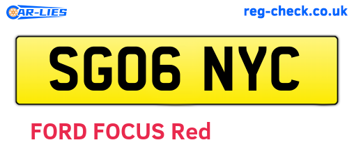 SG06NYC are the vehicle registration plates.