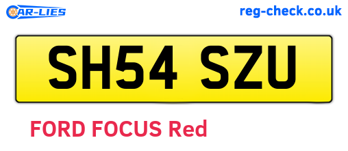 SH54SZU are the vehicle registration plates.