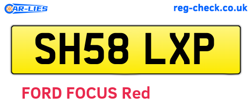 SH58LXP are the vehicle registration plates.