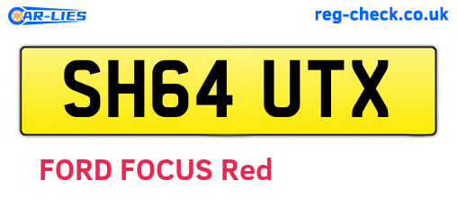 SH64UTX are the vehicle registration plates.