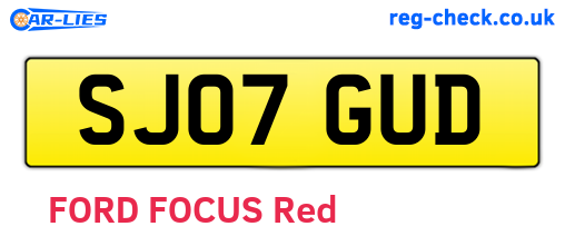 SJ07GUD are the vehicle registration plates.