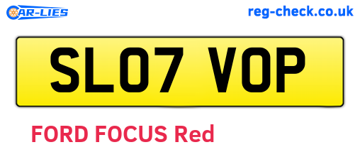 SL07VOP are the vehicle registration plates.