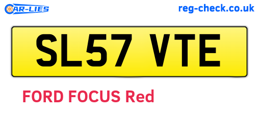 SL57VTE are the vehicle registration plates.