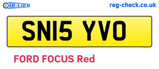 SN15YVO are the vehicle registration plates.