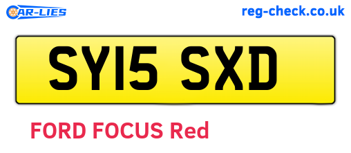 SY15SXD are the vehicle registration plates.