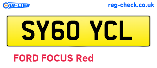 SY60YCL are the vehicle registration plates.
