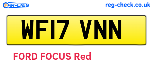 WF17VNN are the vehicle registration plates.
