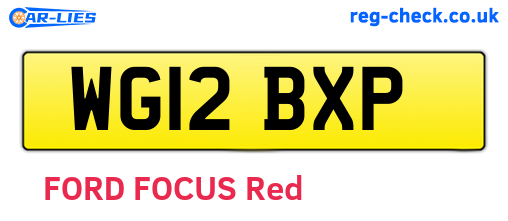 WG12BXP are the vehicle registration plates.