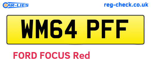 WM64PFF are the vehicle registration plates.
