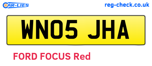 WN05JHA are the vehicle registration plates.