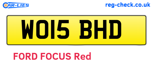 WO15BHD are the vehicle registration plates.