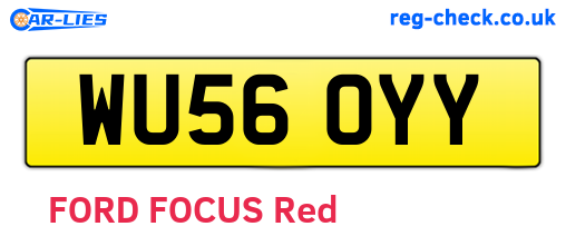 WU56OYY are the vehicle registration plates.