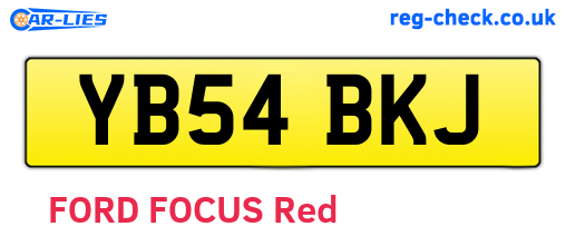 YB54BKJ are the vehicle registration plates.