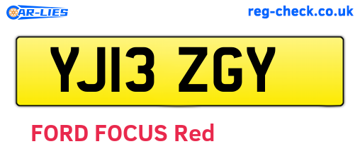 YJ13ZGY are the vehicle registration plates.