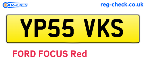 YP55VKS are the vehicle registration plates.