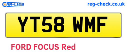 YT58WMF are the vehicle registration plates.