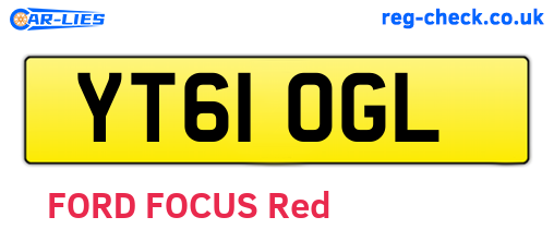 YT61OGL are the vehicle registration plates.