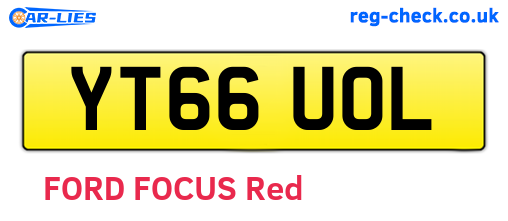 YT66UOL are the vehicle registration plates.