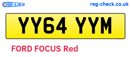 YY64YYM are the vehicle registration plates.