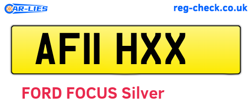AF11HXX are the vehicle registration plates.