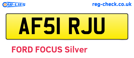 AF51RJU are the vehicle registration plates.