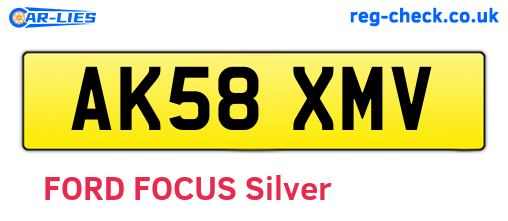 AK58XMV are the vehicle registration plates.