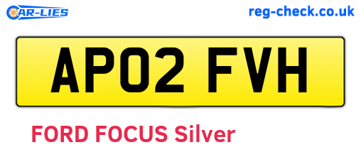 AP02FVH are the vehicle registration plates.