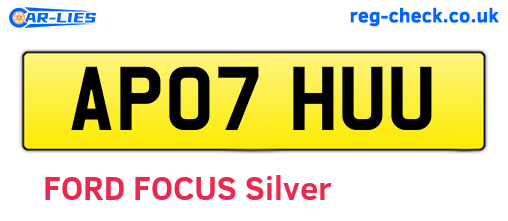 AP07HUU are the vehicle registration plates.