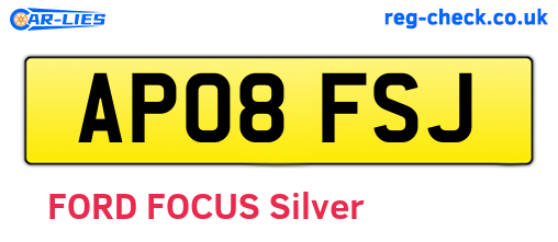 AP08FSJ are the vehicle registration plates.