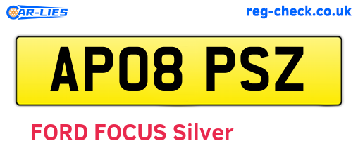 AP08PSZ are the vehicle registration plates.