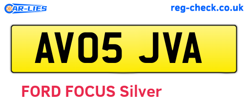 AV05JVA are the vehicle registration plates.