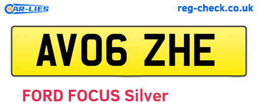 AV06ZHE are the vehicle registration plates.