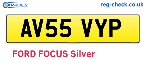 AV55VYP are the vehicle registration plates.