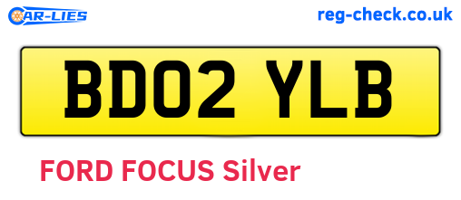 BD02YLB are the vehicle registration plates.