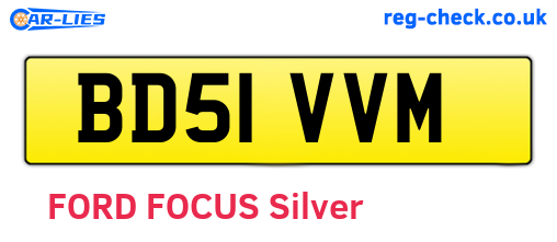 BD51VVM are the vehicle registration plates.