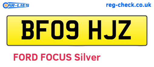 BF09HJZ are the vehicle registration plates.