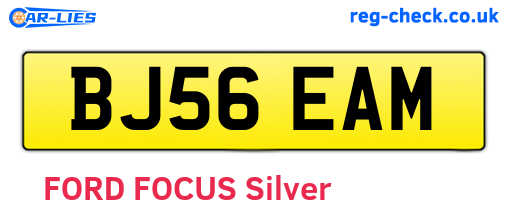 BJ56EAM are the vehicle registration plates.