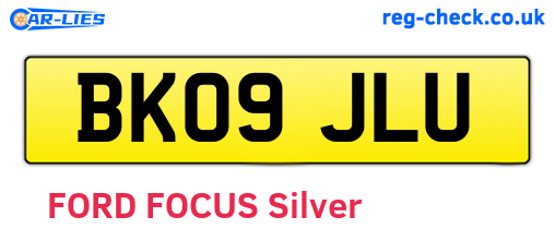 BK09JLU are the vehicle registration plates.