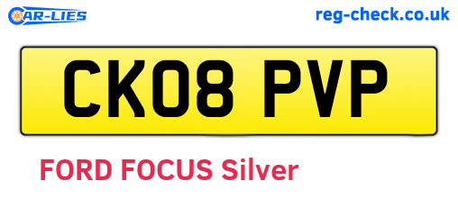 CK08PVP are the vehicle registration plates.