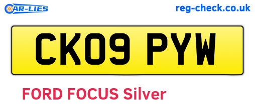CK09PYW are the vehicle registration plates.