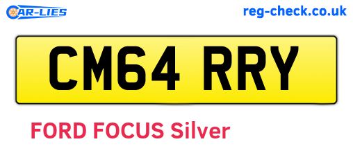 CM64RRY are the vehicle registration plates.