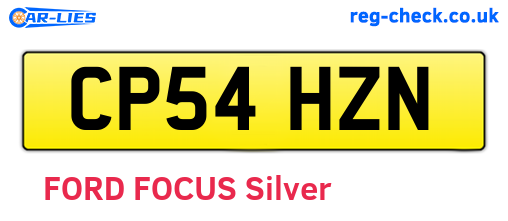 CP54HZN are the vehicle registration plates.