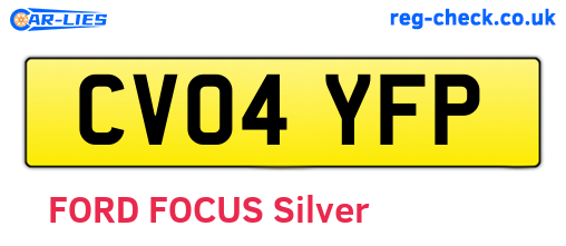 CV04YFP are the vehicle registration plates.
